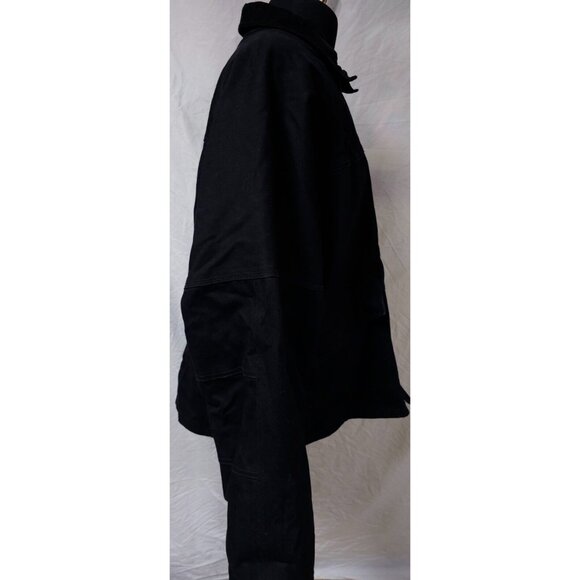 Timberland Pro Series Men XXL Black Lined Corduroy Collar Full Zip Canvas Coat - Picture 8 of 16